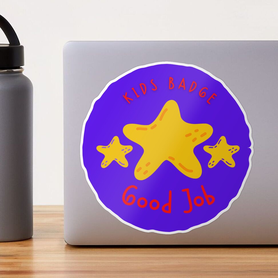 Kid's Reward Sticker/Badge - Good Job (Unicorn) Buttons small 1'' (5-pack)