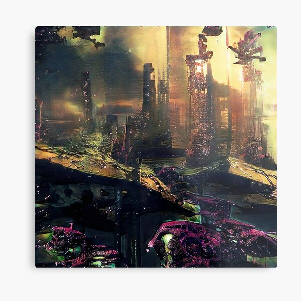 Artikel-Vorschau von Cyberpunk-Stadt #CYB00001, designt und verkauft von KsaveraArt.