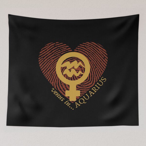 Item preview, VENUS IN AQUARIUS HEARTPRINT VALENTINE designed and sold by Mercurial Merkaba.