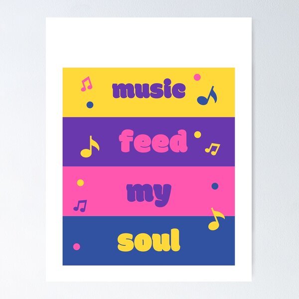 Item preview, music feed my soul designed and sold by DoraHappy.
