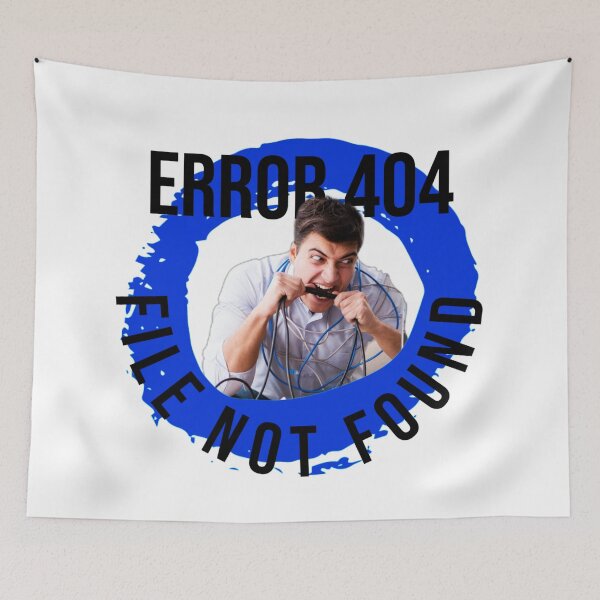 Item preview, File Not Found | Error 404 Blue designed and sold by EDayMerch.