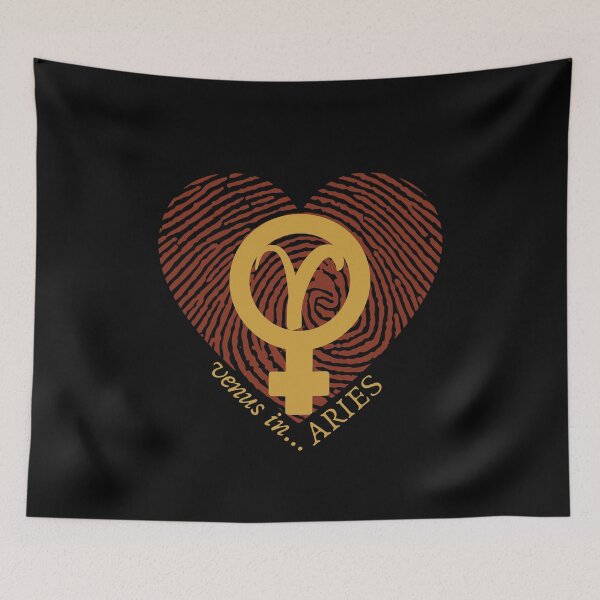 Item preview, VENUS IN ARIES HEARTPRINT VALENTINE designed and sold by Mercurial Merkaba.