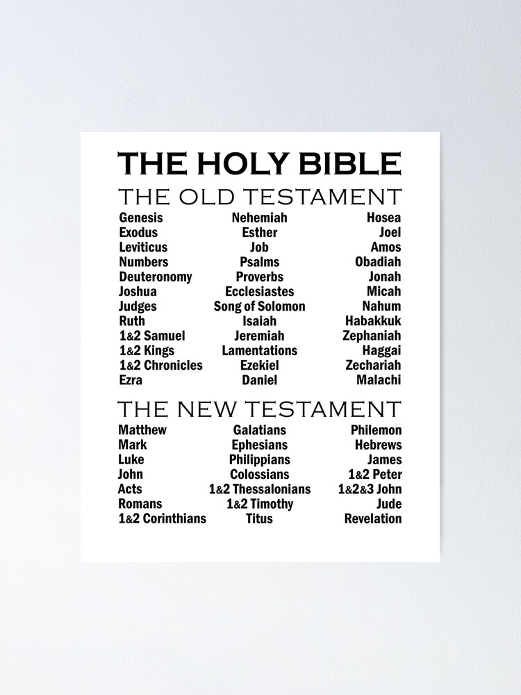  Books Of The Bible Old Testament And New Testament Complete List 