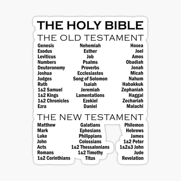  Books Of The Bible Old Testament And New Testament Complete List 