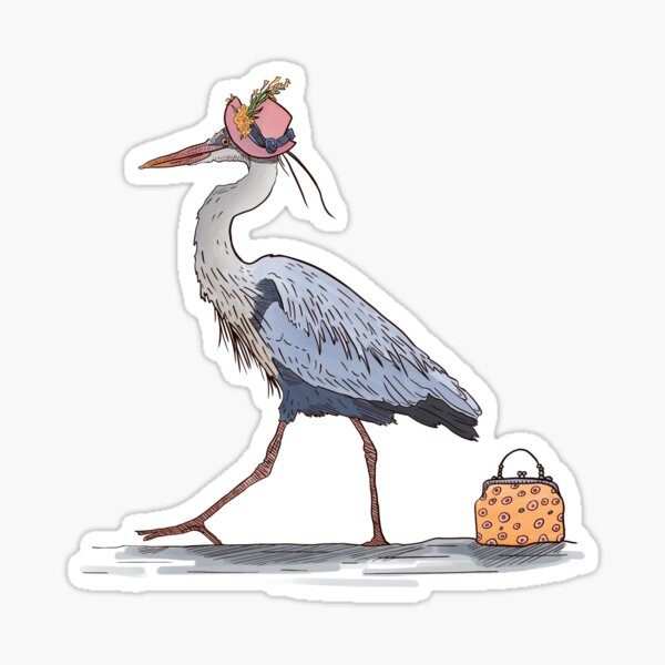 Fancy Birds - Heron Sticker