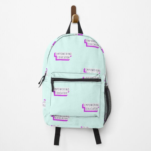 Item preview, Empowering Educator Pink Fuschia Purple Mint Green Background Mininalist Teacher Museum Education designed and sold by InterpreTees.