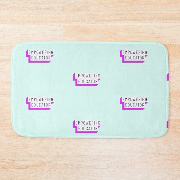 Item preview, Empowering Educator Pink Fuschia Purple Mint Green Background Mininalist Teacher Museum Education designed and sold by InterpreTees.