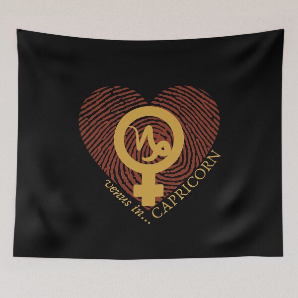Item preview, VENUS IN CAPRICORN HEARTPRINT VALENTINE designed and sold by Mercurial Merkaba.