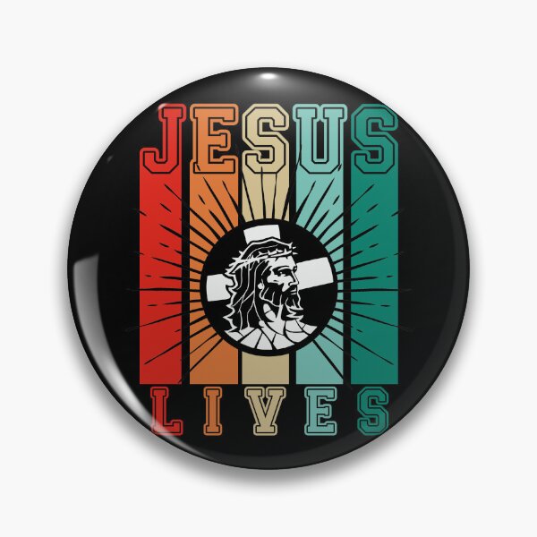 Item preview, Retro Colors Jesus Cross Lives designed and sold by PeachesMommy.