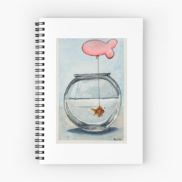 Item preview, Goldfish with Balloon designed and sold by HereBeUnicorns.