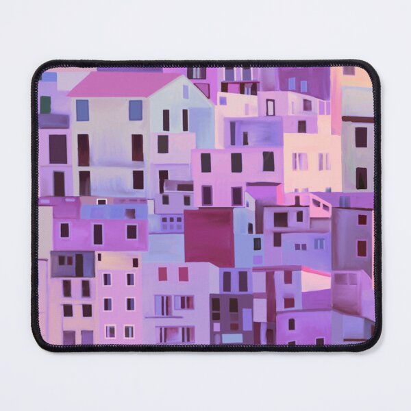 Item preview, Italian town Amalfi Coast pink designed and sold by QuirkyCraftz.