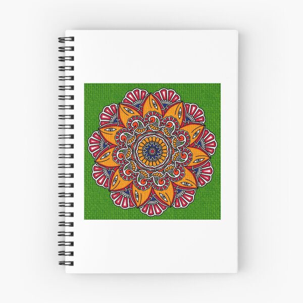 Item preview, Madhubani painting fish Mandala - Indian Folk Art designed and sold by ShrutiCreates.