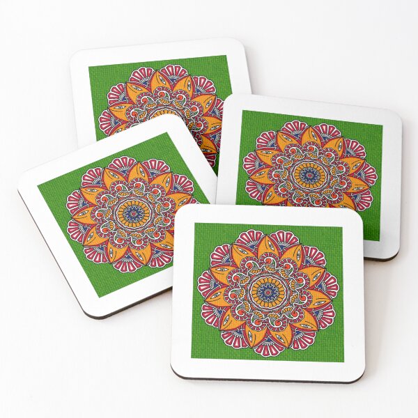 Item preview, Madhubani painting fish Mandala - Indian Folk Art designed and sold by ShrutiCreates.