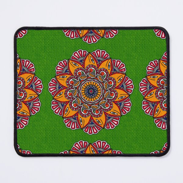 Item preview, Madhubani painting fish Mandala - Indian Folk Art designed and sold by ShrutiCreates.