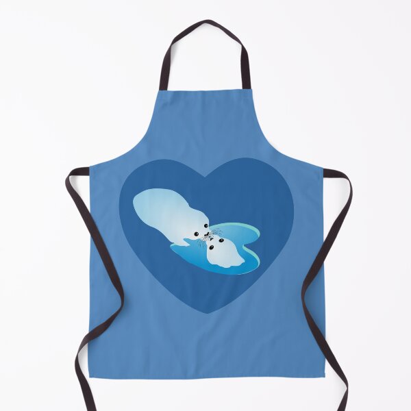 Item preview, seal kissing seal blue heart designed and sold by MiraNomegusta.