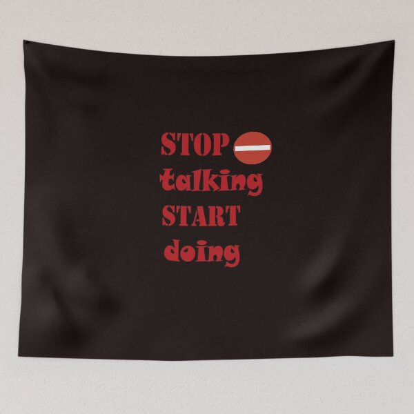 Item preview, Copy of Copy of Stop Talking Start Doing Shirt, Unisex Sarcastic Shirt, Introvert Shirt, Stop Talking Funny T-Shirt, Inspirational Shirt, Motivational Shirt designed and sold by Fadwamoustakid.