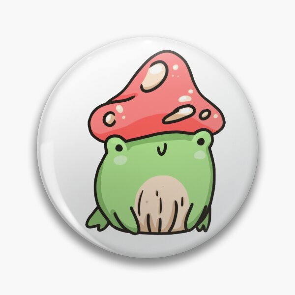Item preview, Cute Frog with Mushroom Hat, Frog Drawing with Mushroom, Mushroom Frog, Frog Drawing, Frog Sticker designed and sold by Duundeed.