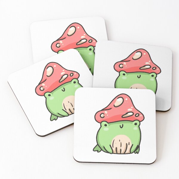 Item preview, Cute Frog with Mushroom Hat, Frog Drawing with Mushroom, Mushroom Frog, Frog Drawing, Frog Sticker designed and sold by Duundeed.