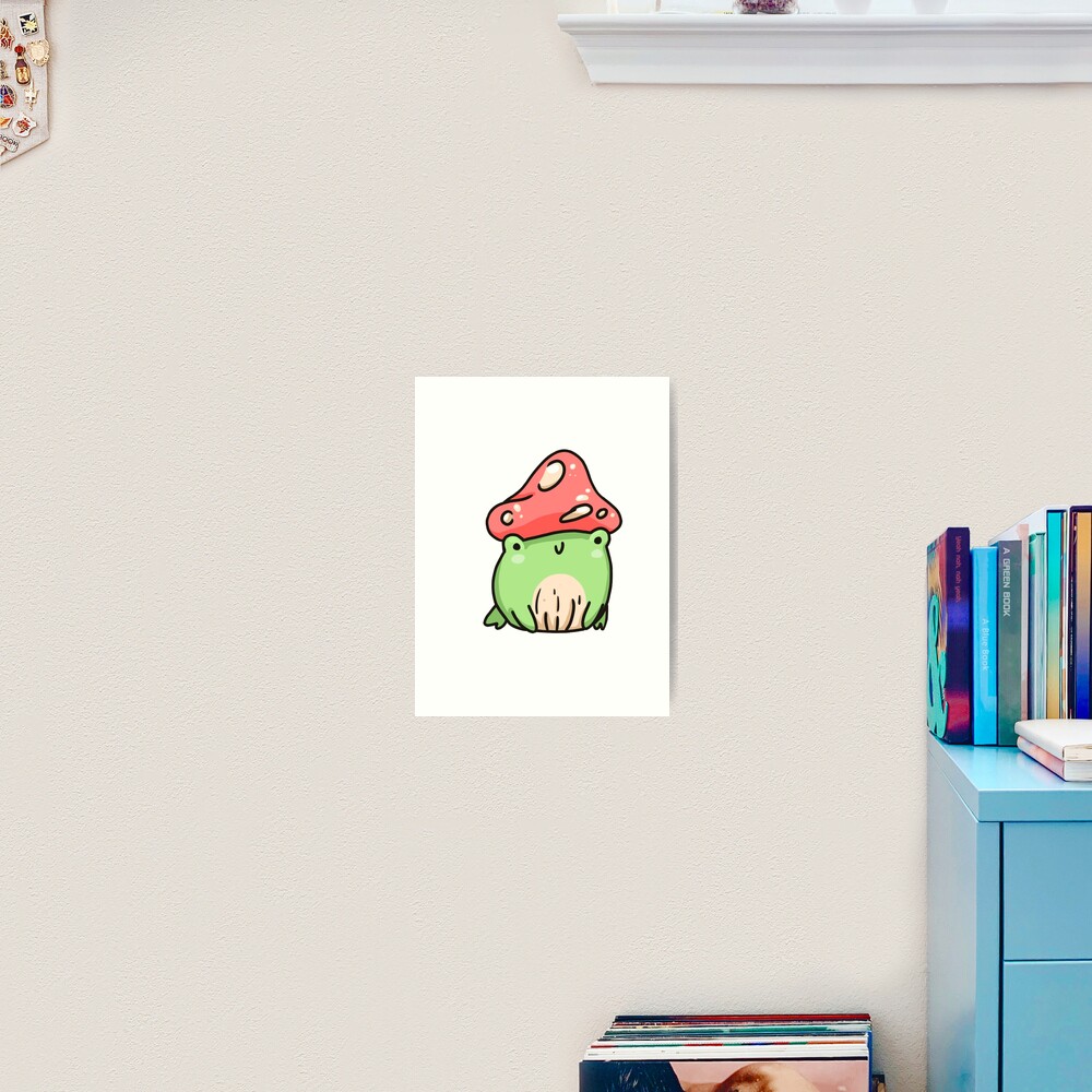 Cute Frog with Mushroom Hat Frog Drawing with Mushroom Mushroom Frog