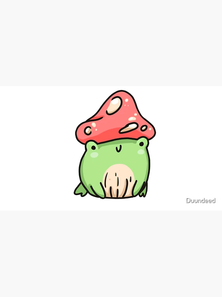 Cute Kawaii Frog with Mushroom