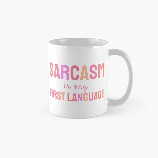 Item preview, Funny Sarcasm is My First Language | Warm Colored Pink and Orange Floral | Funny Sarcastic Gift for Friends designed and sold by MiaDelelai.