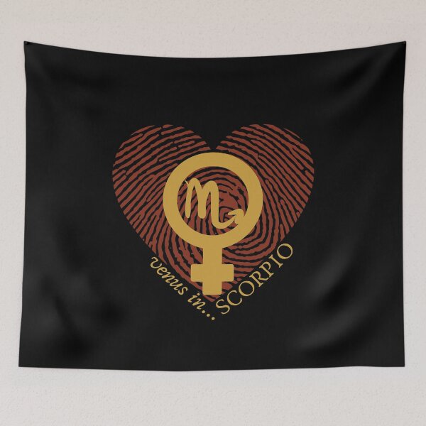Item preview, VENUS IN SCORPIO HEARTPRINT VALENTINE designed and sold by Mercurial Merkaba.