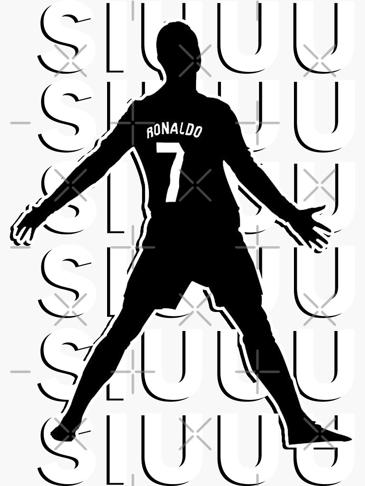 siuuu ronaldo Cristiano CR7 memes MUFC Sticker for Sale by Quote