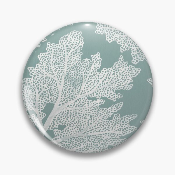 Item preview, Sea Fan Coral – White on Mint designed and sold by Cat Coquillette.