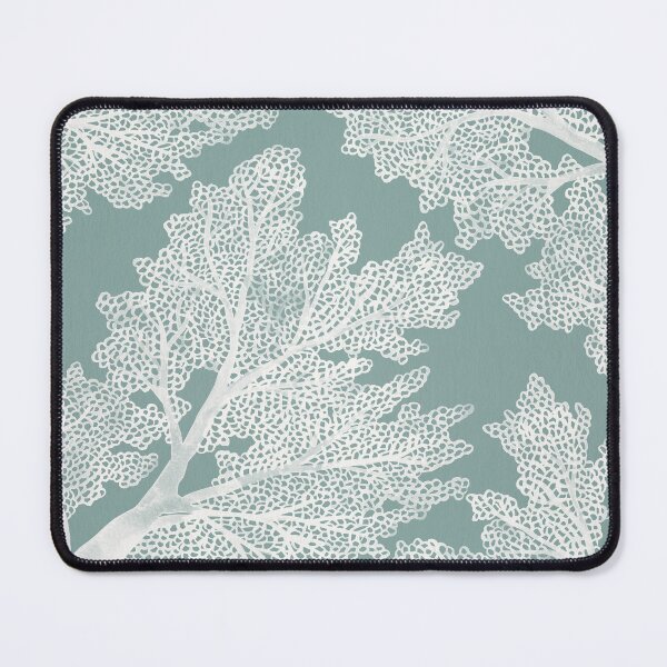 Item preview, Sea Fan Coral – White on Mint designed and sold by Cat Coquillette.