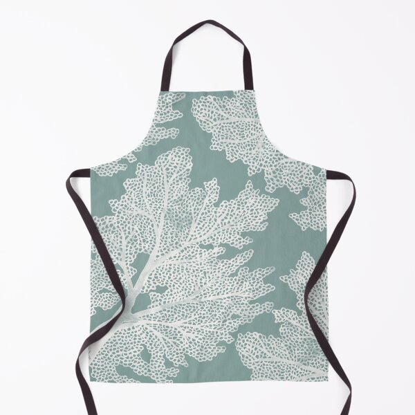Item preview, Sea Fan Coral – White on Mint designed and sold by Cat Coquillette.