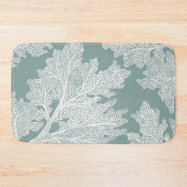 Item preview, Sea Fan Coral – White on Mint designed and sold by Cat Coquillette.