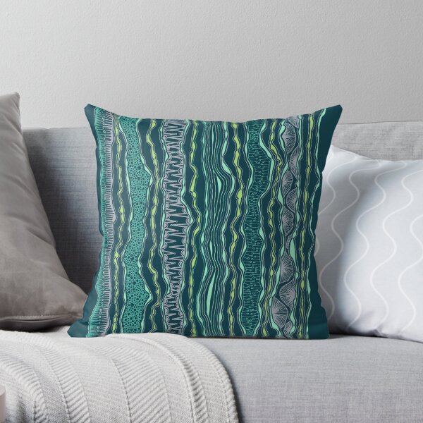 Strata - Cool Throw Pillow