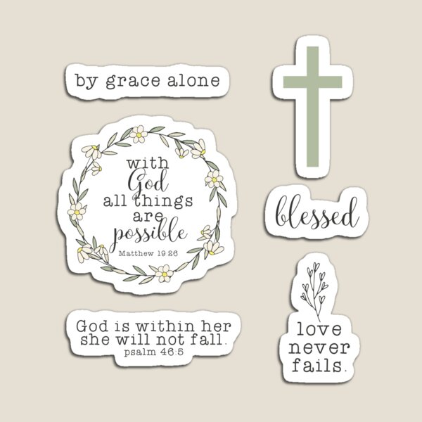 Christian Stickers, Bible Verse Sticker, Inspirational Sticker, Christian  Inspirational Stickers for Women, Jesus Sticker,  Sticker for Sale by  KLiebByDesign