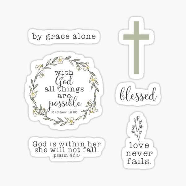 Christian Sticker Pack Sticker for Sale by walk-by-faith