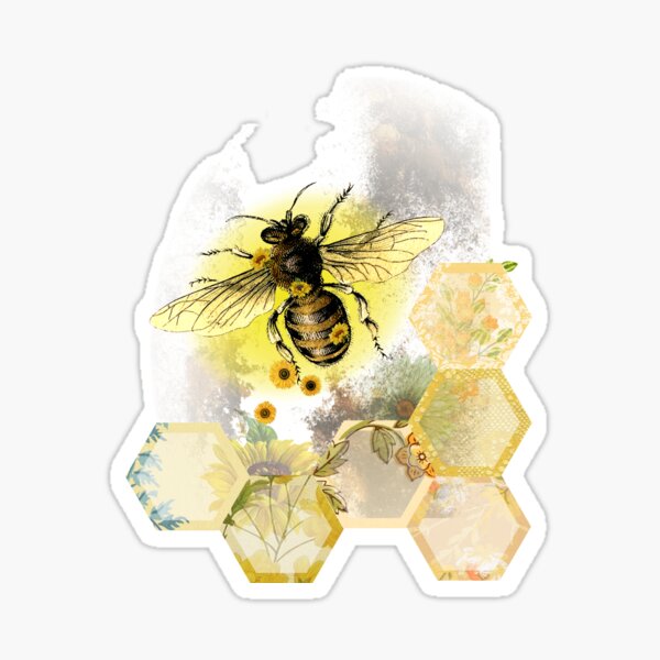 Honey Bee Mixer Decals Honeycomb Decals Watercolor Bee Stickers