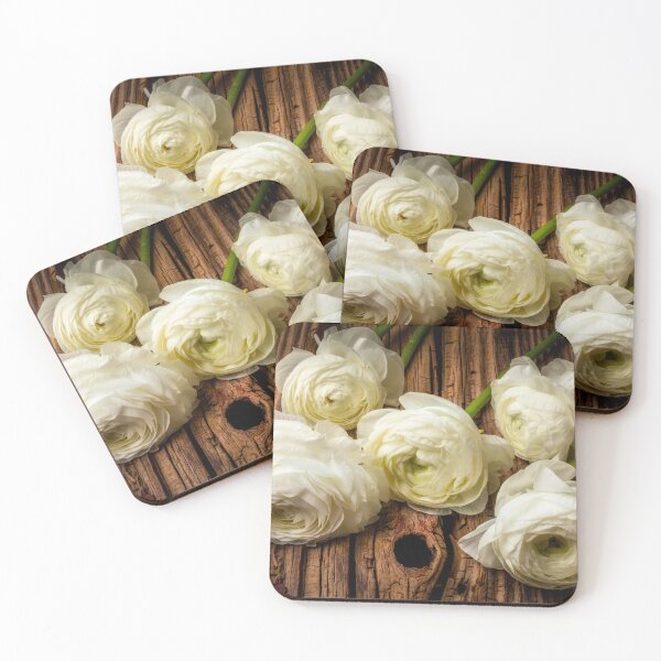 Item preview, Five White Ranunculos Flowers designed and sold by Garry Gay.
