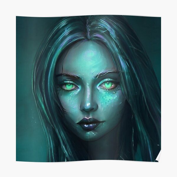"Water Elemental Fantasy Girl" Poster for Sale by DarthRye Redbubble