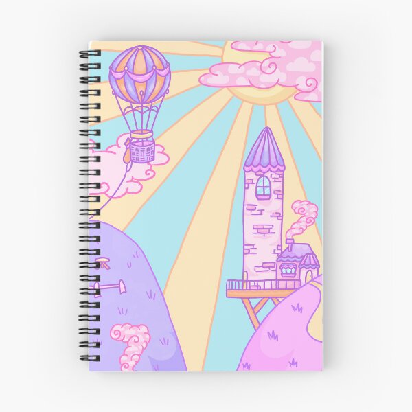 Item preview, Dreamy Hilltop Sunny Hot Air Balloon Town designed and sold by ObliviousWren.
