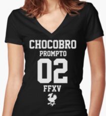 Chocobro - Prompto Women's Fitted V-Neck T-Shirt