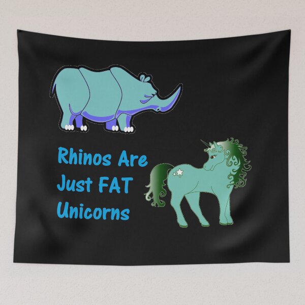 Item preview, Rhinos Are Just Fat Unicorns designed and sold by DistinguishedMe.
