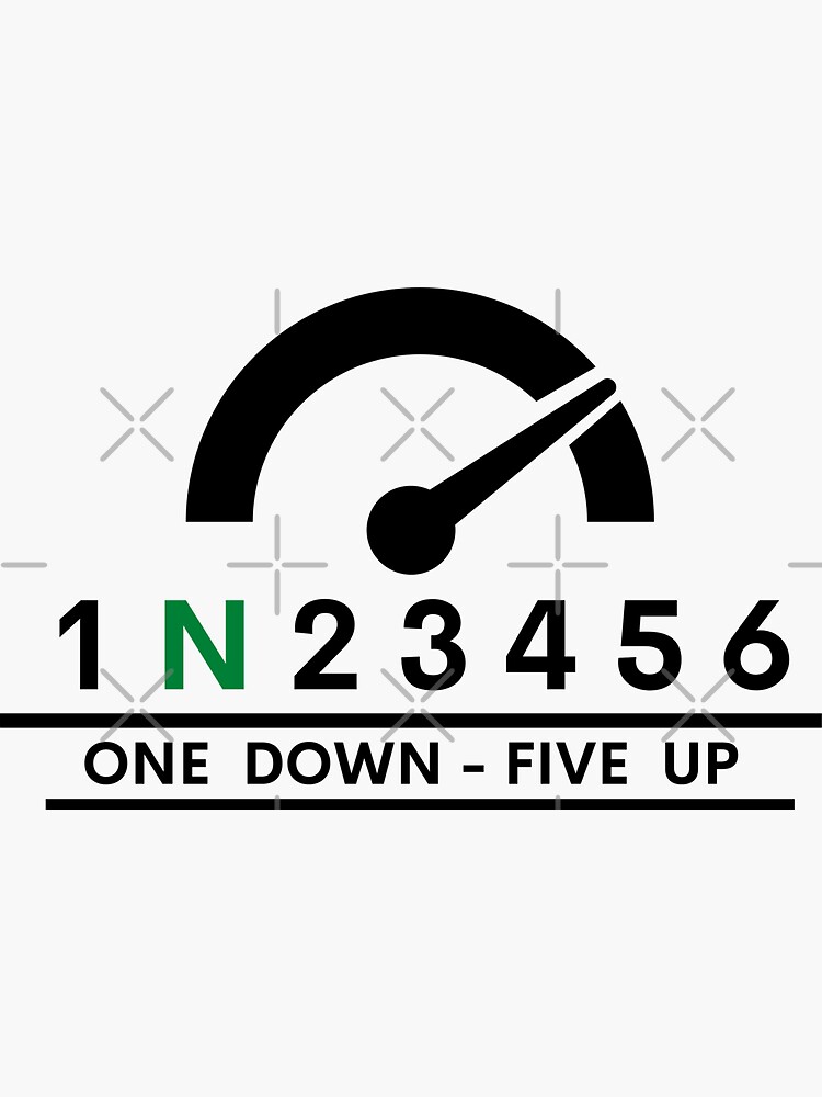 One Down Five Up White Sticker By Harrostyle Redbubble