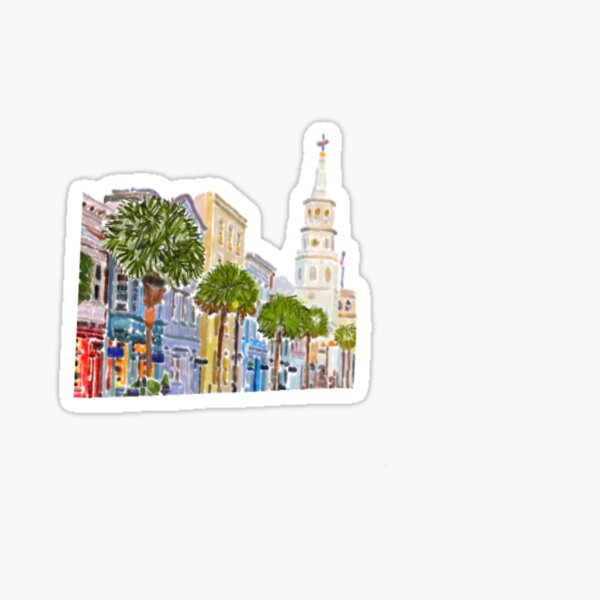 Item preview, Charleston Rough Sketch Outline South Carolina designed and sold by Beach4days.