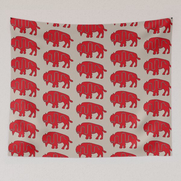 Item preview, Native American Inspired Bison Red designed and sold by Havocgirl.
