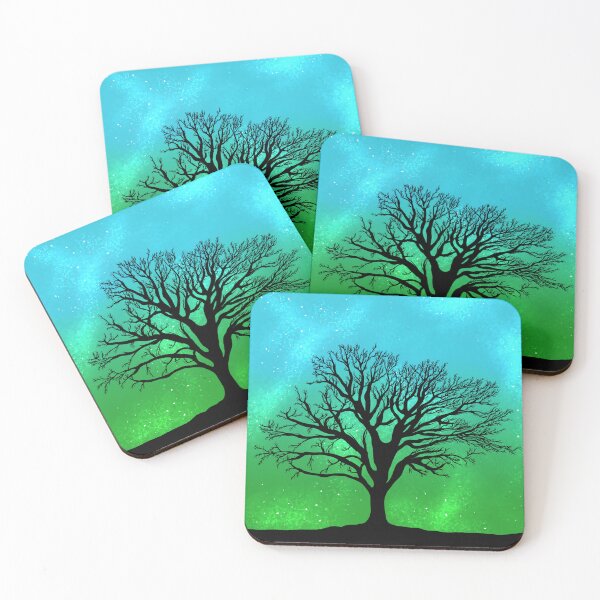 Item preview, Tree Art Blue Green Galaxy designed and sold by NLDStudios.