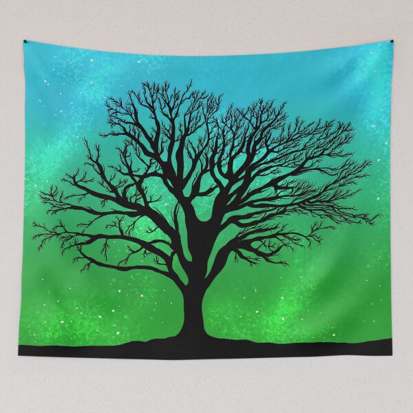 Item preview, Tree Art Blue Green Galaxy designed and sold by NLDStudios.