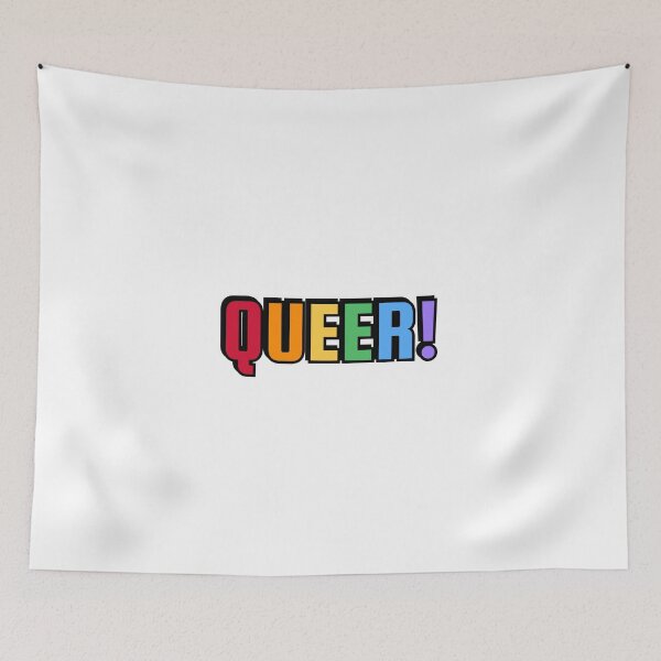 Item preview, QUEER rainbow gay pride colors designed and sold by Inspirationmotivation.