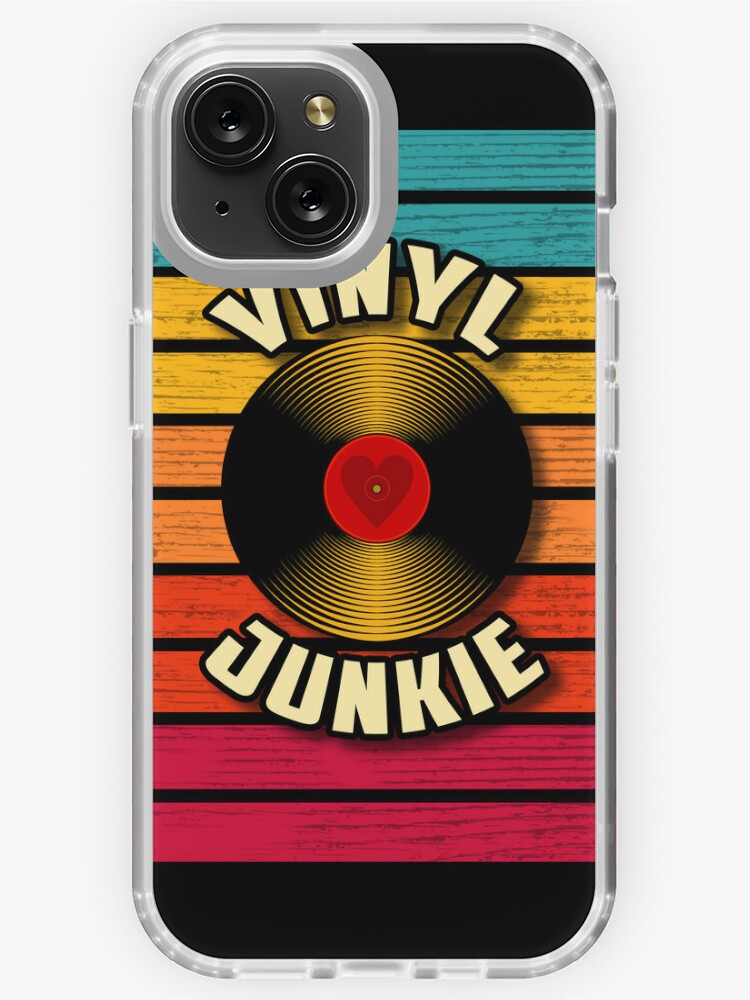 Vinyl Junkie - Retro Music Lovers - Record Players iPhone Case for Sale by  CattlettArt