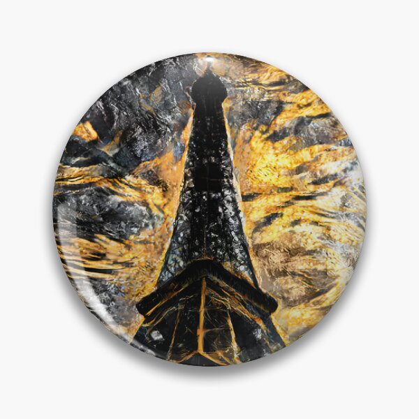 Item preview, Eiffel Tower Painting Print, Paris Poster Décor, Eiffel Tower Gold, Geode Art Decoration Pattern, marble black and gold  designed and sold by Diemante.