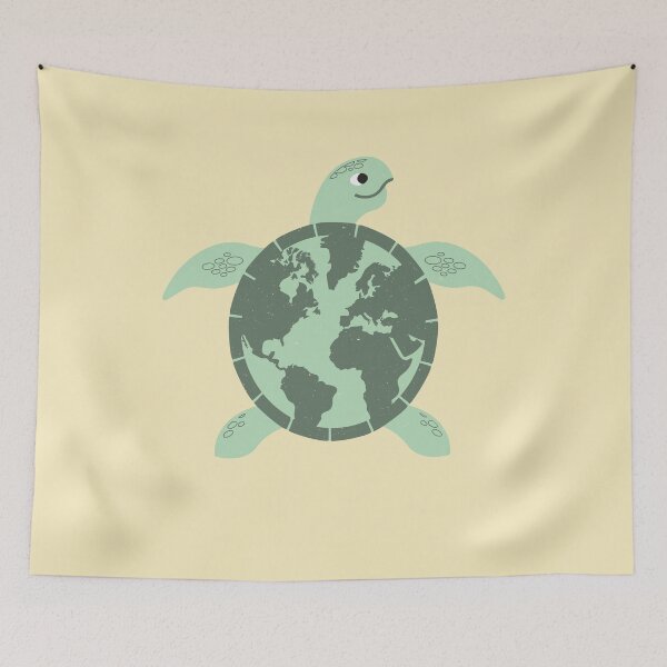 Item preview,  the Earth on Turtle back,Environment Turtle Recycle Ocean designed and sold by Faty-Za.