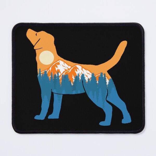Item preview, labrador Dog Silhouette Sunset Nature Mountain Gift designed and sold by alaechamlal.